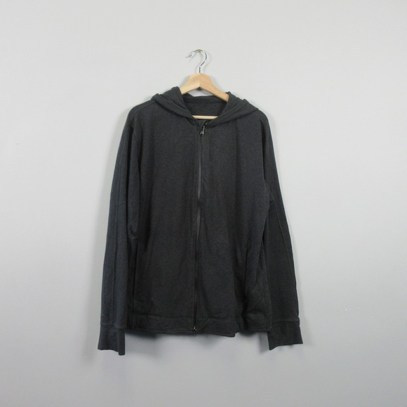 lululemon athletica Other - Lululemon Men Charcoal Gray Full Zip Hoodie Athleisure Activewear Size L Lounge